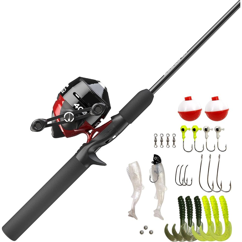 Spincast Reel - Удочка-спиннинг из стекловолокна 5'6 футов (2-х