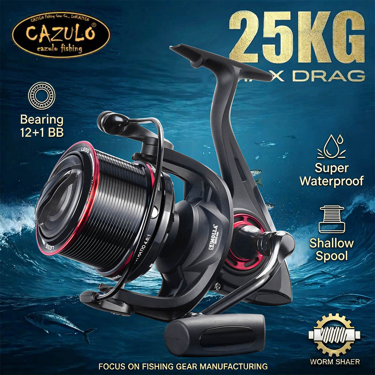 Reel Drag Knob - Спиннинговая катушка CAZULO для дальнего заброса,